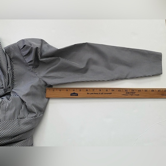 Morton Myles Vintage 80s Big Bow detail Evening Gown Gingham pattern Dress - Picture 8 of 16